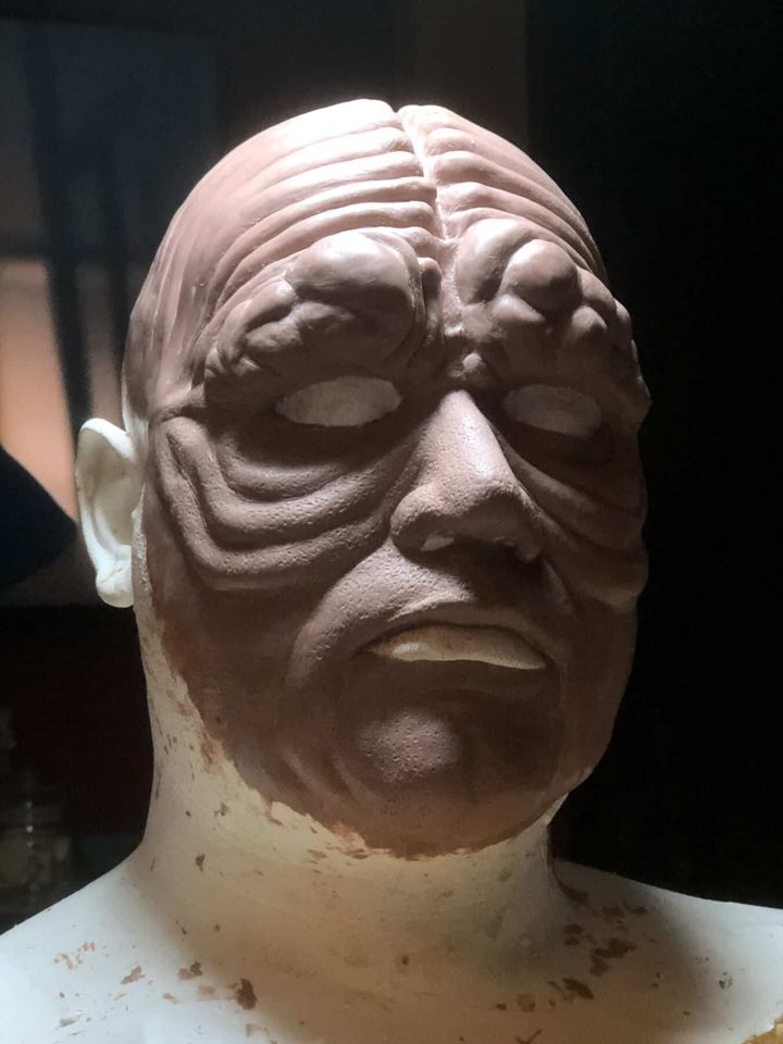 Early clay sculpt of Emperor Palpatine's face