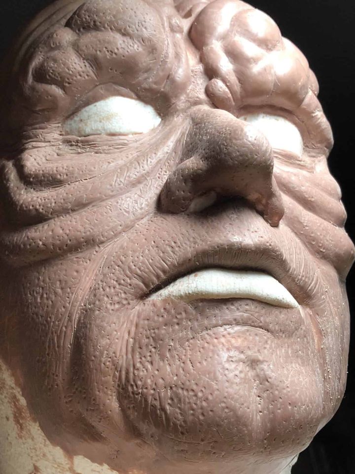 Clay sculpt of Palpatine's brow and eye folds