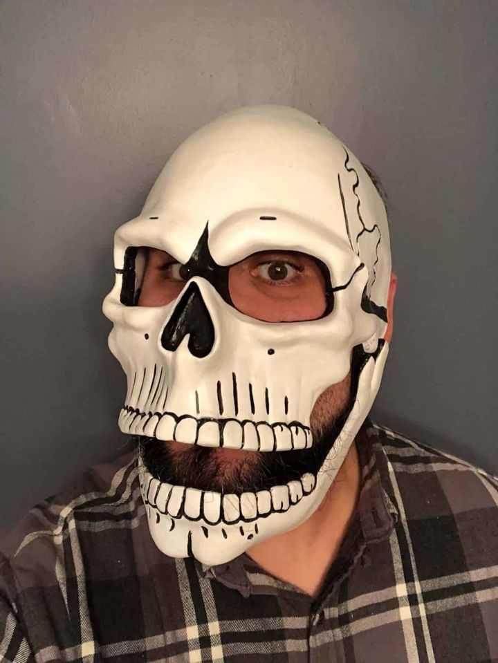 Day of the Dead skull mask inspired by Spectre