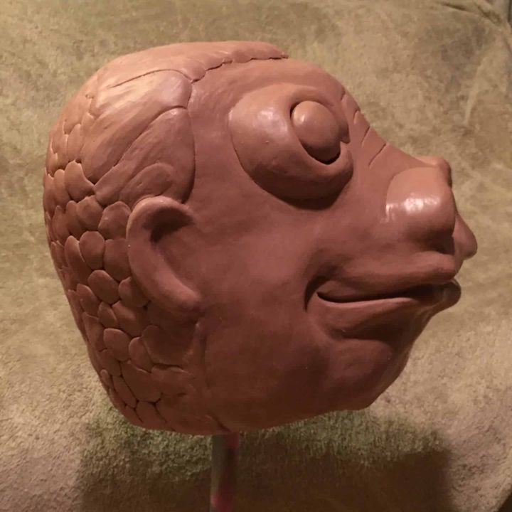 Snaggletooth mask sculpture based on the Kenner action figure