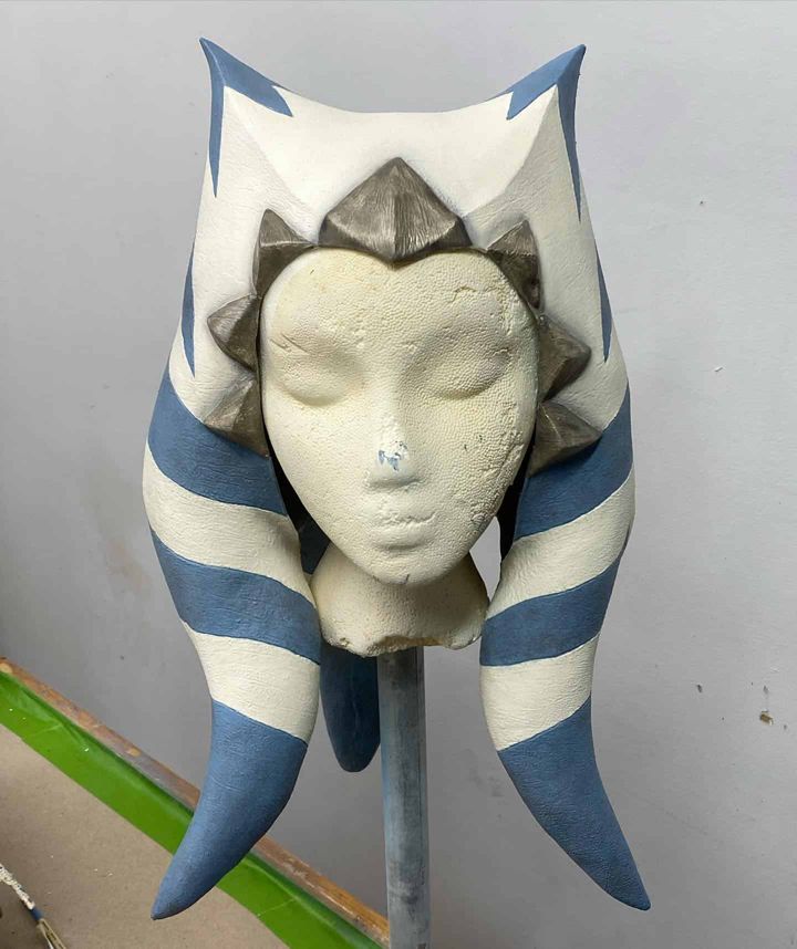 Season 3 to 5 Clone Wars Ahsoka headpiece on a head form