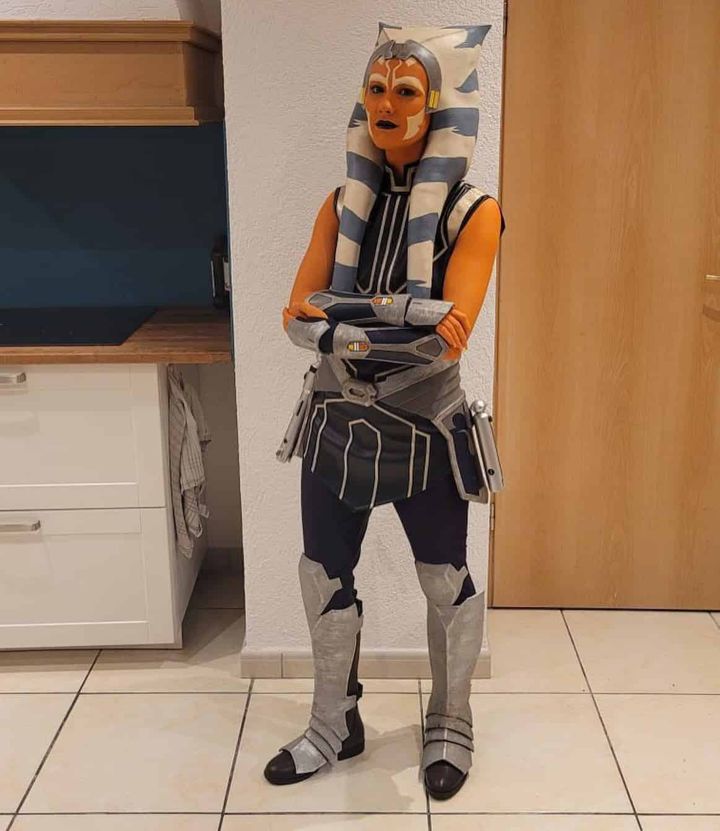 Full season 7 Clone Wars Ahsoka costume test-fitted in the studio