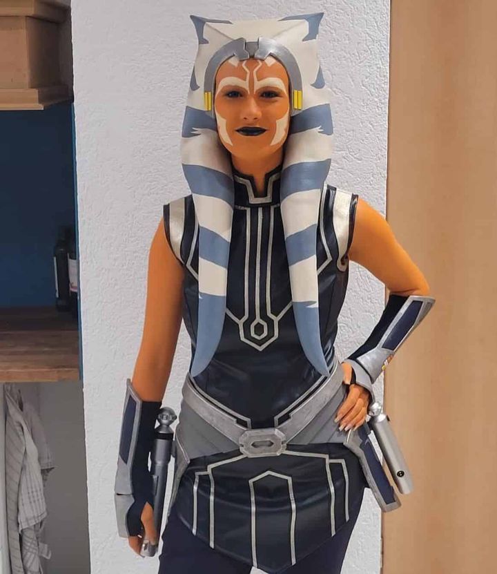 Season 7 Clone Wars Ahsoka Tano headpiece worn with costume