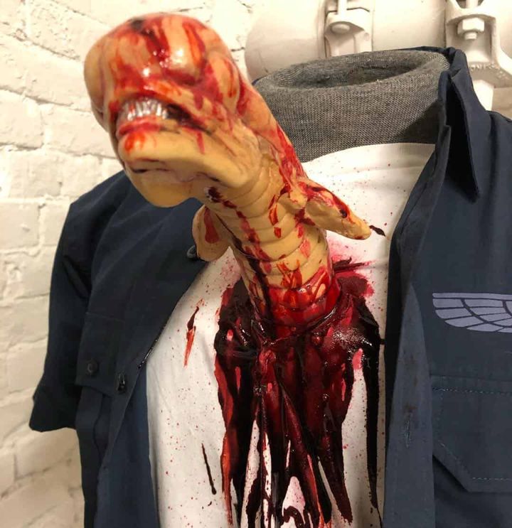 Painted Alien chestburster prop