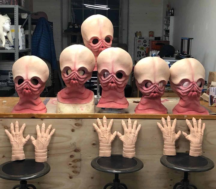 Several sets of Bith masks and hands