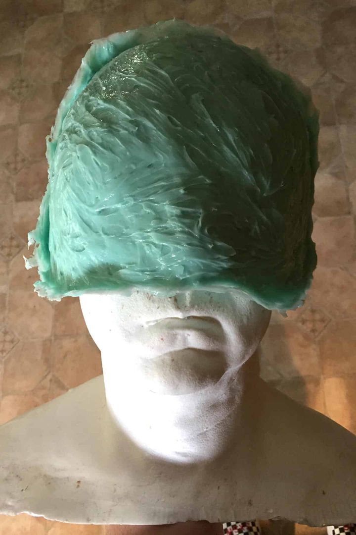 Mold material over the Cobra Commander sculpt