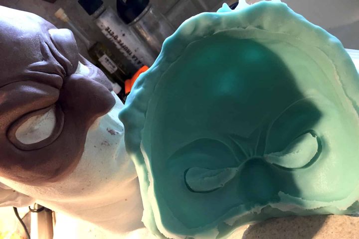 Opened mold with the Cobra Commander sculpt