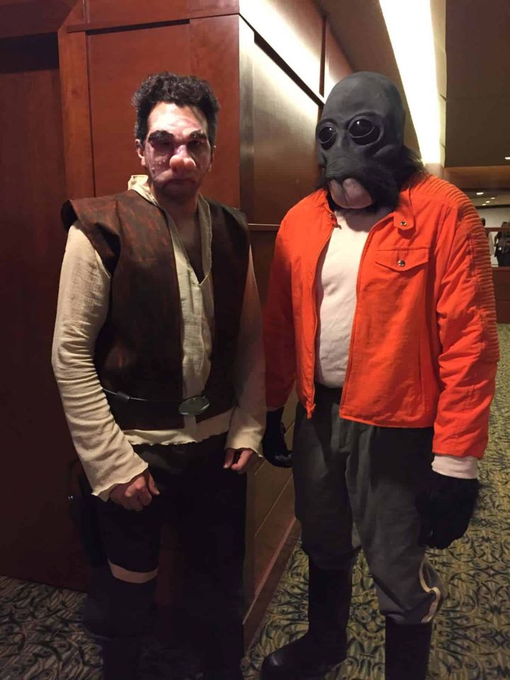 Doctor Evazan and Ponda Baba cosplayers in full costume